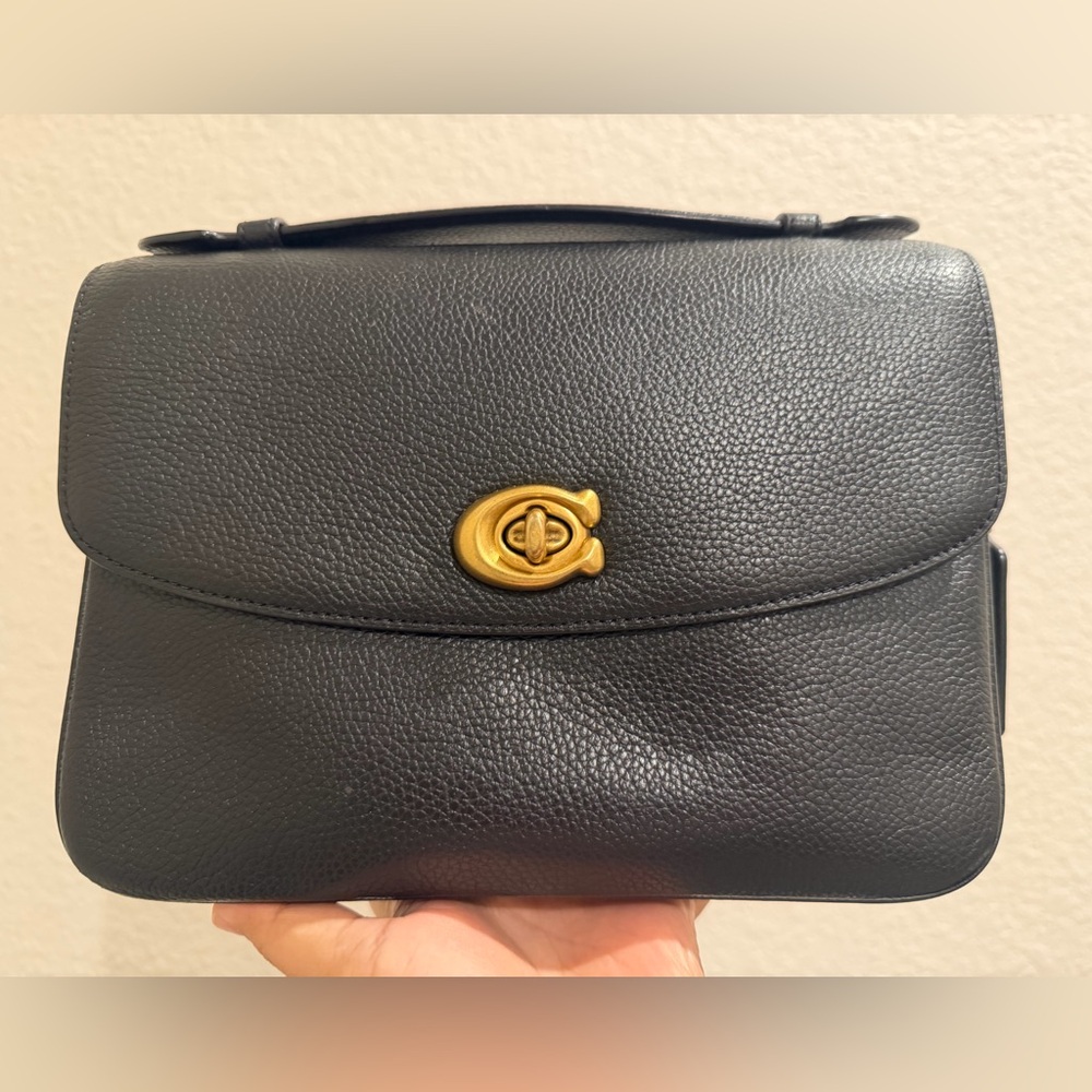 Coach Black Crossbody Bag with Gold Accent